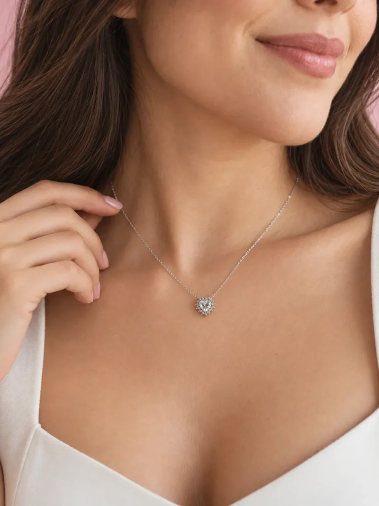 Collar Corazón Plateado